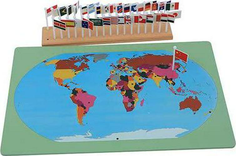Flags of The World-Montessori Materials Geography Educational Tools Preschool Early at-Home Learning Toys