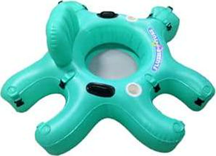 Fluzzle Tube Inflatable Water Tube with Backrest & Cup Holders