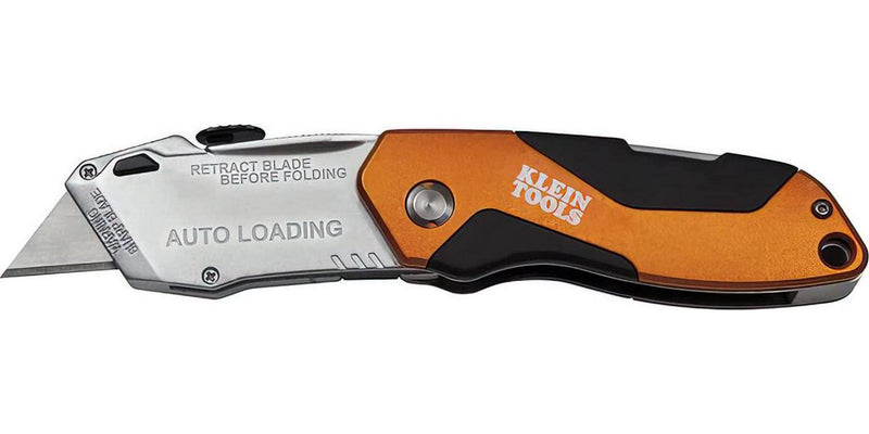 Folding Utility Knife, Push button to easily open and close, Klein Tools 44131