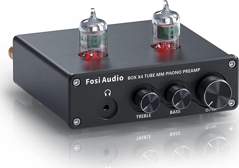 Fosi Audio BT30D Bluetooth 5.0 Stereo Audio Receiver Amplifier 2.1 Channel  and Box X1 Phono Preamp for MM Turntable