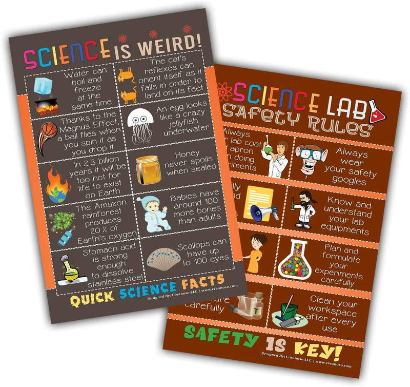 Fun Science Educational Learning Posters (6-Pack)