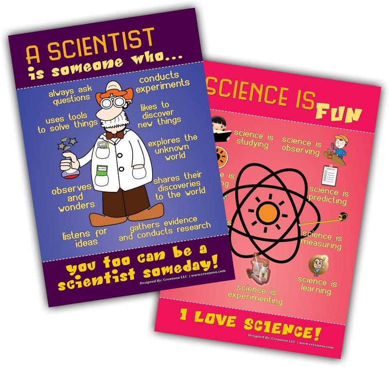 Fun Science Educational Learning Posters (6-Pack)