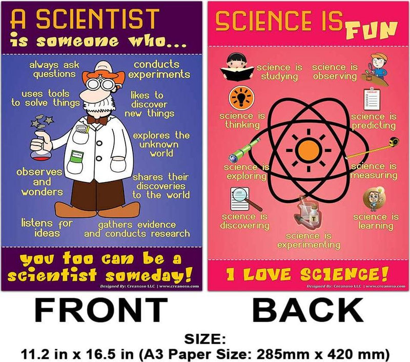 Fun Science Educational Learning Posters (6-Pack)