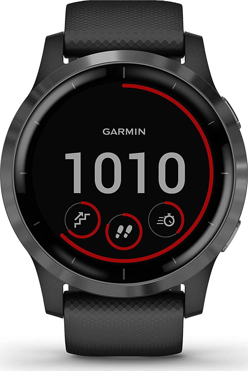 Garmin Vivoactive 4, GPS Fitness Smartwatch, Black with Slate Hardware