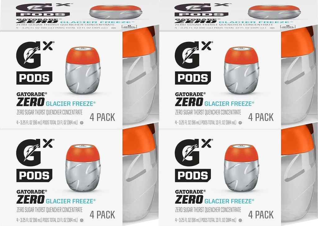 Gatorade G Zero GX Pods, Glacier Freeze, 3.25oz Pods (16 Pack)