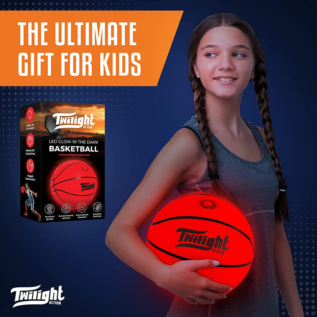 Light Up Basketball - Glow in the Dark Basketball - Sports Gear Accessories  Gifts for Boys 8-15+ Year Old - Kids, Teens Gift Ideas - Cool Teen Boy
