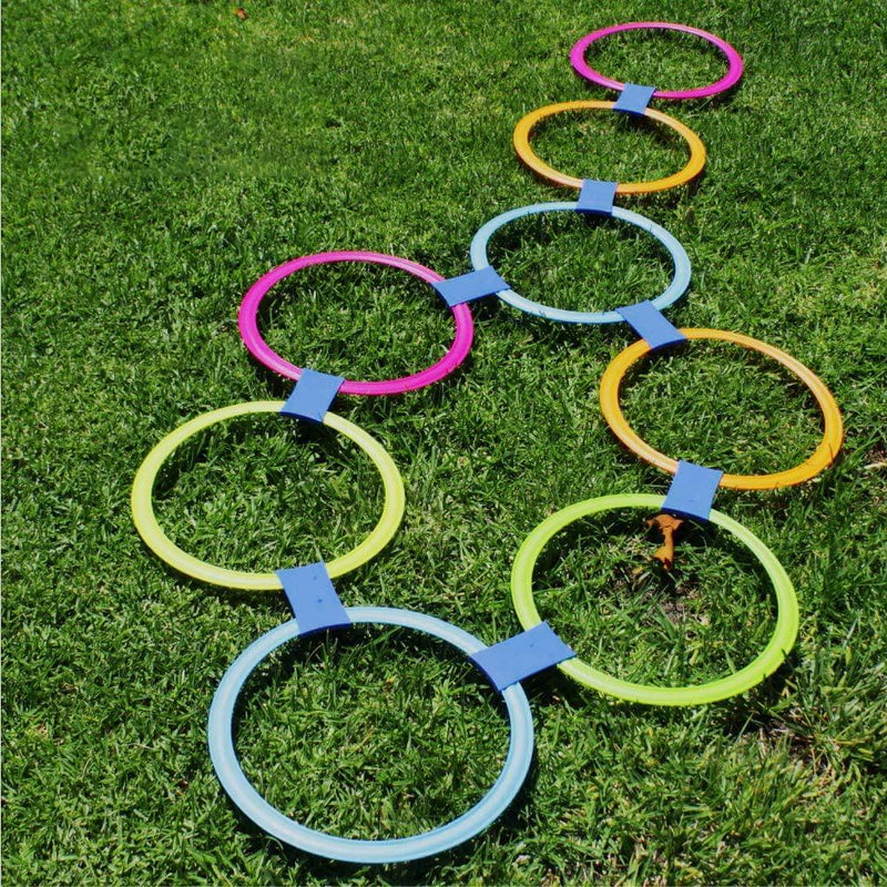 Goofy Foot 2 Pack Hopscotch Ring Set with 20 Hoops and 20 Connectors - Great for Outdoor Play at The Park for Boys and Girls!