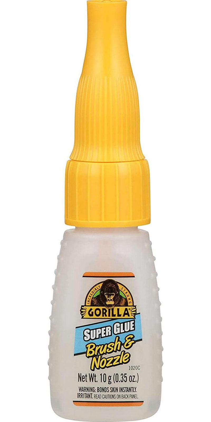 Gorilla Super Glue with Brush and Nozzle Applicator, 10 Gram, Clear, (2 Pack)