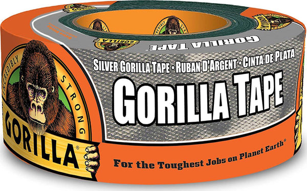 Gorilla Tape, Duct Tape, Utility Tape, Triple Layer Strength, Indoor and Outdoor, Weather Resistant Shell, 48mm x 11m, Silver, (Pack of 1), GG41017