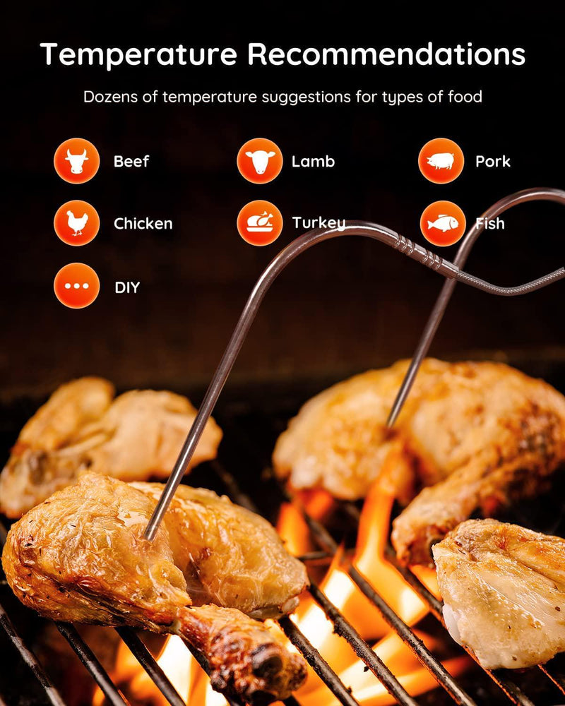  Govee Bluetooth Meat Thermometer, 230ft Range Wireless Grill  Thermometer Remote Monitor with Temperature Probe Digital Grilling  Thermometer with Smart Alerts for Smoker Cooking BBQ Kitchen Oven: Home &  Kitchen