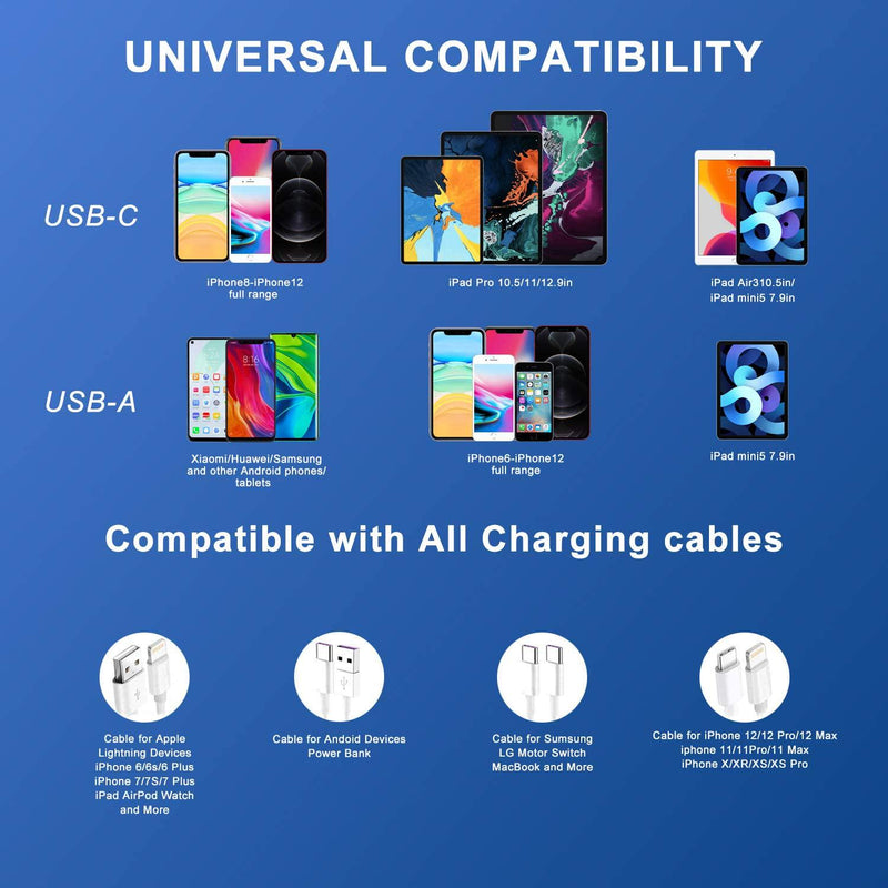 Fast Charging Wall Plug USB-C Charger PD For iPhone 13 12 PRO MAX 11 XR XS  X