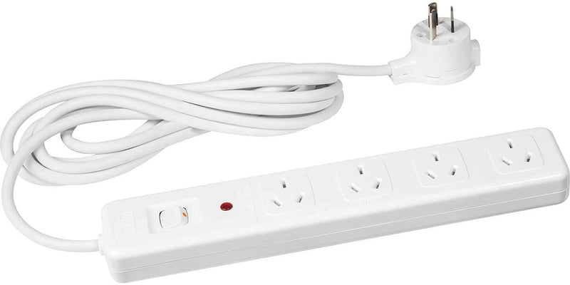 HPM 4 Outlet Surge Protected Powerboard with Master Switch