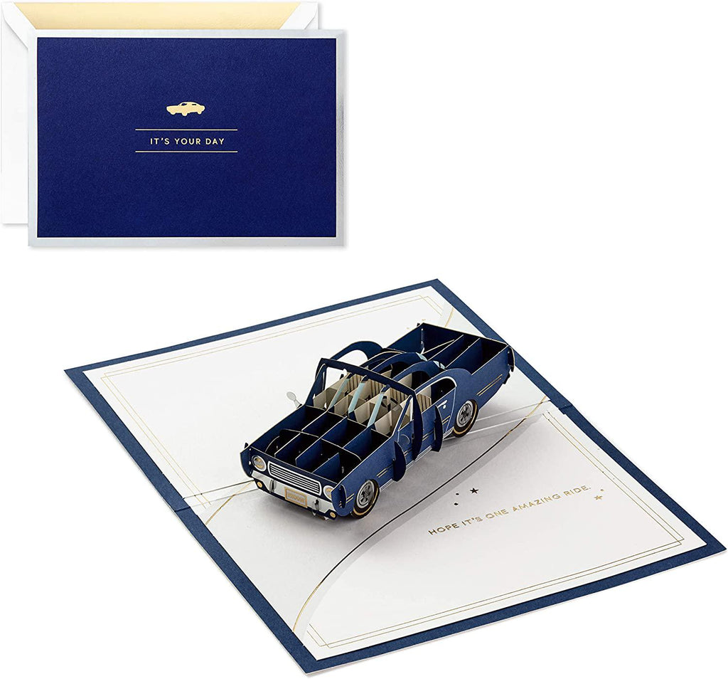 Hallmark Signature Paper Wonder Pop Up Birthday Card (Classic Car, Amazing Ride)