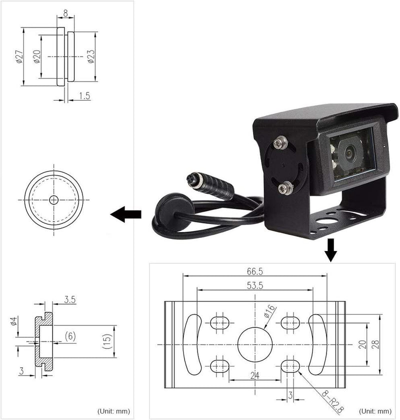 Haloview MC7611 1080P High Definition 7 Digital Wired Rear View Camera System (MC7611)