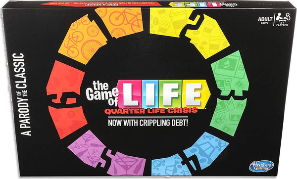 Hasbro E4979 PARODY: Game of Life- Quarter Life Crisis- Adult Party Board Games- 2 to 4 Players- Ages 12+