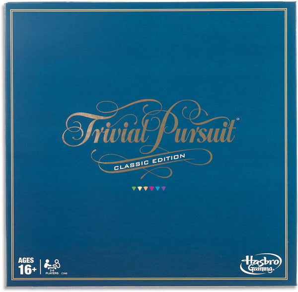 Hasbro Trivial Pursuit Classic Edition - 2,400 Trivia Questions - 2 to 6 Players - Adult Board Games - Ages 16+ Width : 26 cm Blue
