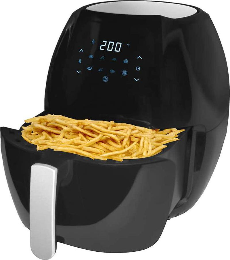 Healthy Choice 8 Litre Digital Air Fryer for Healthy Oil-Free Cooking -  Multi-Use 1800W One Touch Digital Oven Cooker for Deep Frying, Roasting,  Baking & Grilling - 8 Presets Cooking Programs, Black 