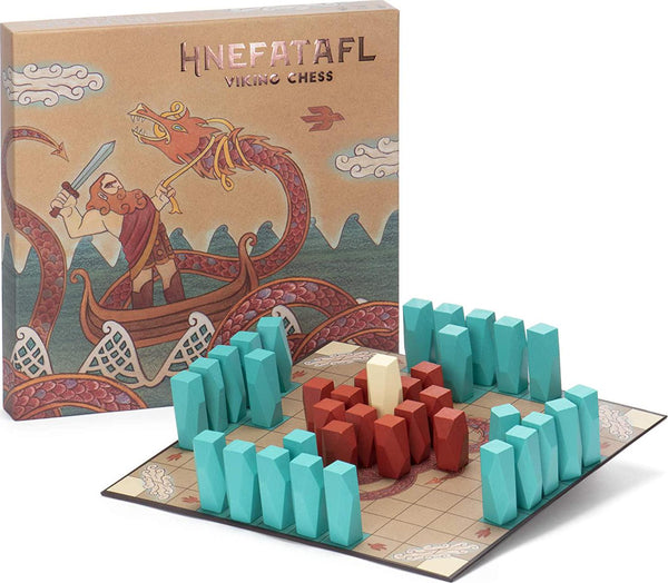 Hnefatafl Viking Chess Set - Authentic, Traditional Two-Player Strategy Board Game Classic - Historic European Tabletop Asymmetric War Game