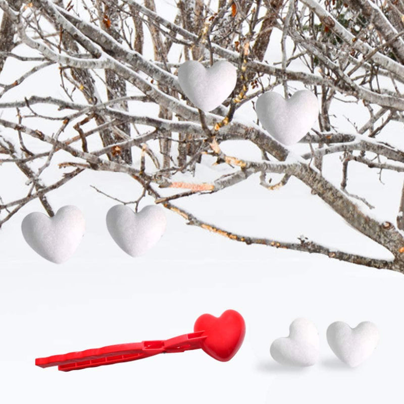 Holady Love Heart Snowball Maker Tool, Winter Snow Toy for Kids and Adults, Snowballs Maker Heart Shape, Perfect Outdoor Play Snow Toys, for Snow Ball Fights, Gift for Children,1 PCS