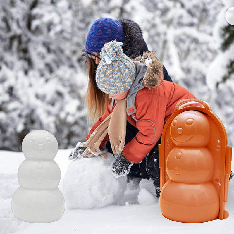 Holady Snowman Snow Mold and Sand Mold, Outdoor Activities Lovely 3D Snowman Shape Snow and Sand Playing Mold Tool Fun Snowball Maker Toy for Kids Adults Outdoor Toy (Snowman Shape)