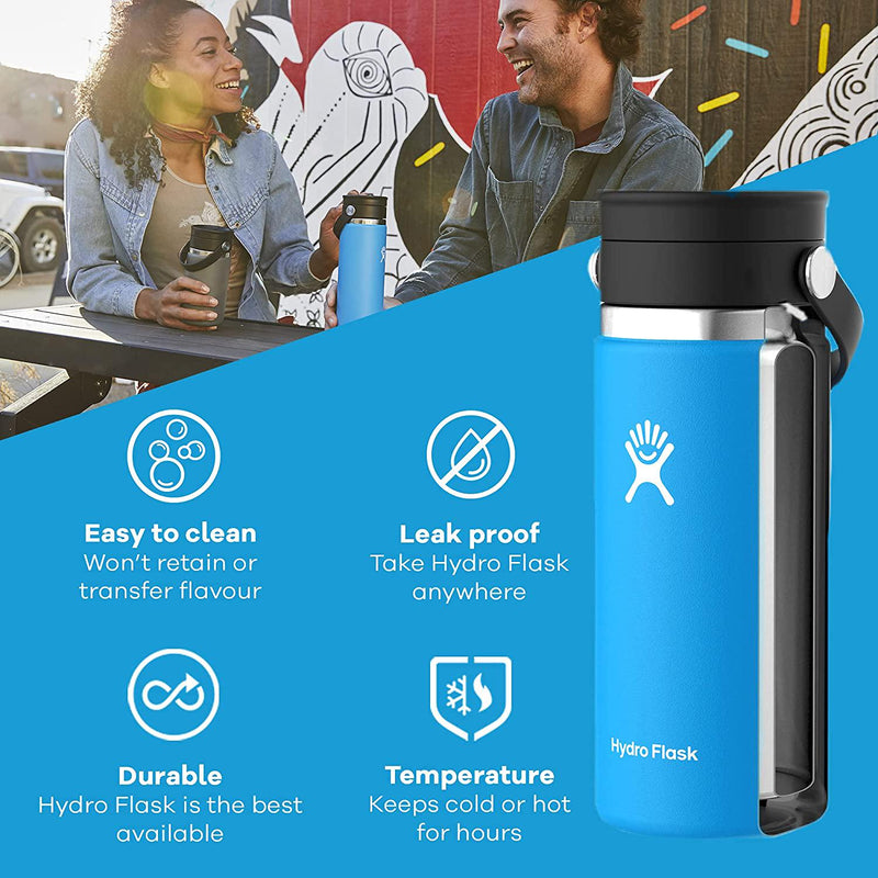  Hydro Flask 20 oz Wide Mouth Bottle with Flex Sip Lid Olive :  Home & Kitchen
