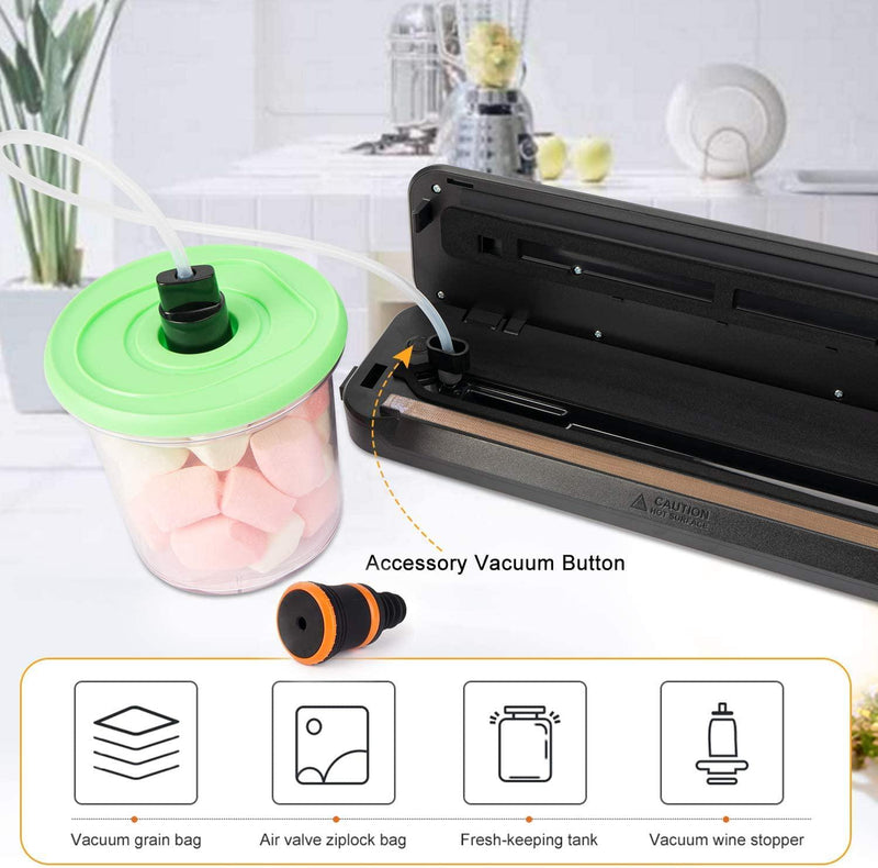 INKBIRD INK-VS01 Vacuum Sealer Automatic Sealing Machine for Food  Preservation Dry&Moist Sealing Modes Built-in Cutter