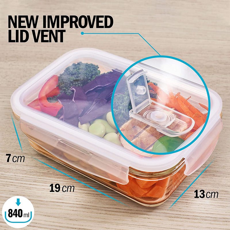 Igluu Meal Prep Containers [10 Pack] 1 Compartment with Airtight Lids - Plastic Food Storage Bento Box - BPA Free - Reusable Lun