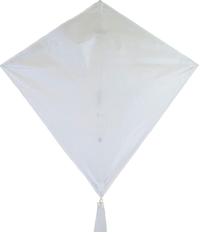 In the Breeze 3325 - Coconut 30 Inch Diamond Kite - Solid White, Fun, Easy Flying Kite