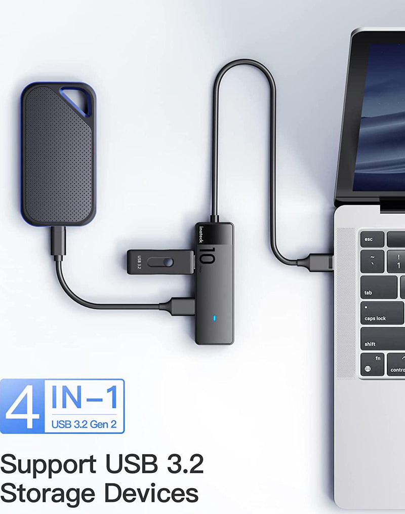 Anker 4-Port USB 3.0 Hub, Ultra-Slim Data USB Hub with 2 ft Extended Cable  [Charging Not Supported], for MacBook, Mac Pro, Mac mini, iMac, Surface
