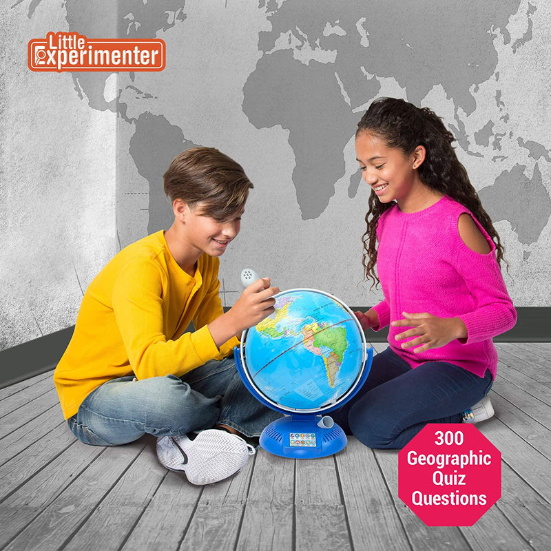 Interactive World Globe with Stand and Smart Pen | Engaging, Colorful Geographic Map for Teaching and Early Learning | Active Play, Voice Recordings, Trivia Questions, 9