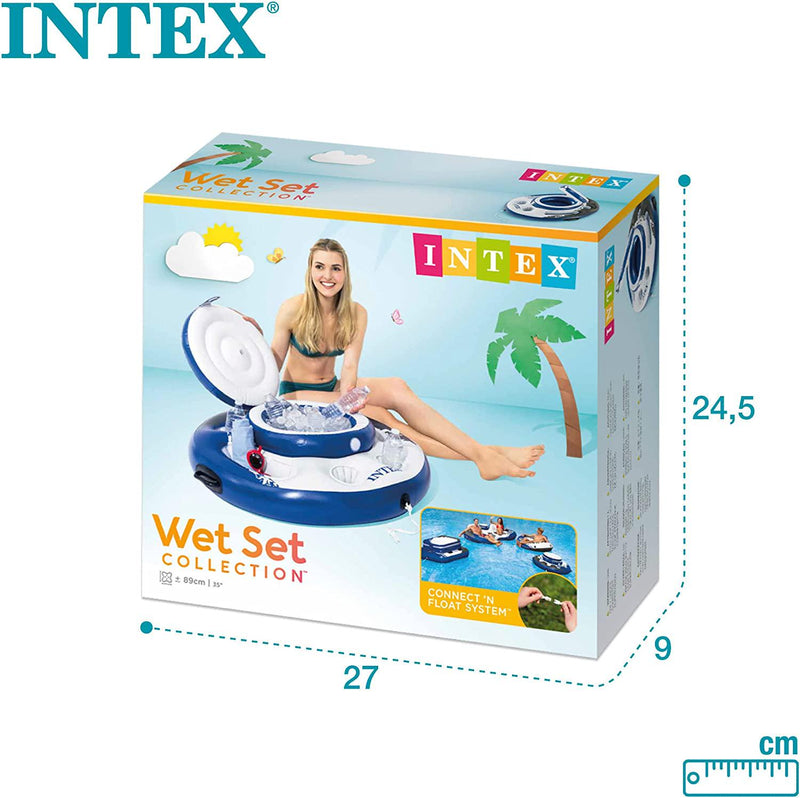 Intex Mega Chill Cool Box Inflatable Swimming Ring Diameter 89 cm