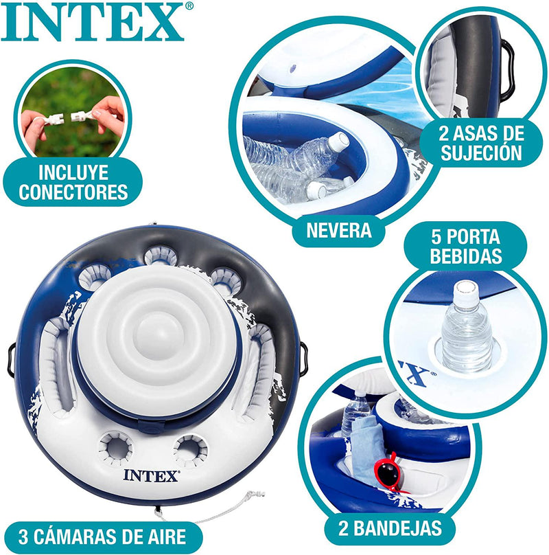 Intex Mega Chill Cool Box Inflatable Swimming Ring Diameter 89 cm