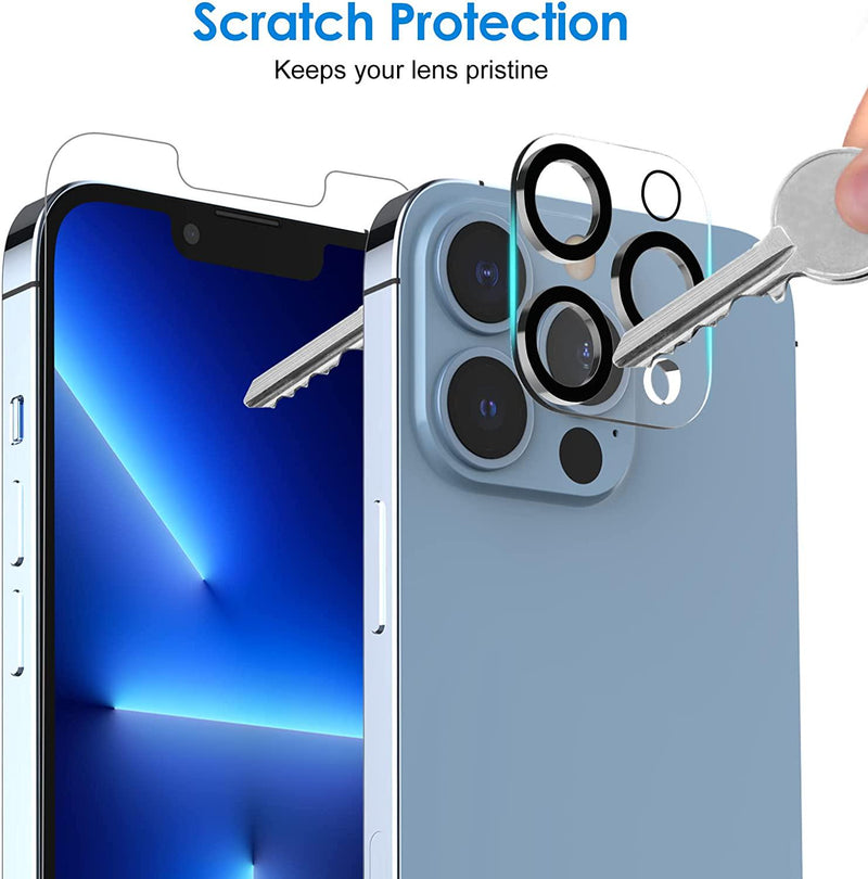 JETech Camera Lens Protector for iPhone 13 Pro Max 6.7-Inch and iPhone 13  Pro 6.1-Inch, 9H Tempered Glass, HD Clear, Anti-Scratch, Case Friendly,  Does Not Affect Night Shots, 3-Pack 