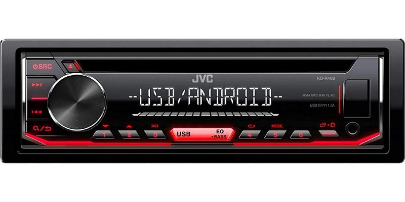 JVC KD-R370 Single DIN in-Dash CD/AM/FM/Receiver with Detachable Faceplate