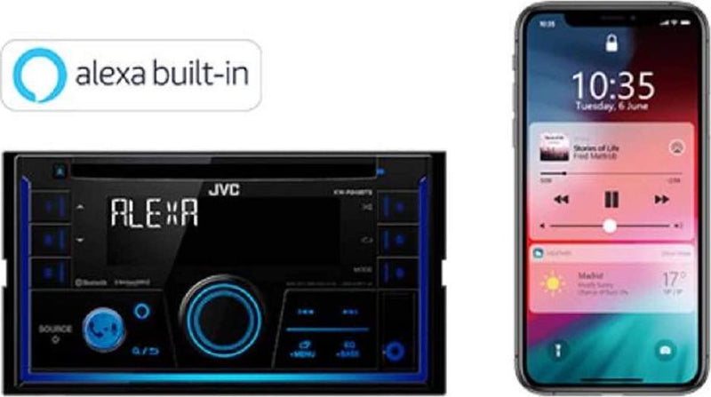JVC KW-R940BTS Bluetooth Car Stereo Receiver with USB Port LCD Display - AM/FM Radio - MP3 Player - Double DIN 13-Band EQ (Black)