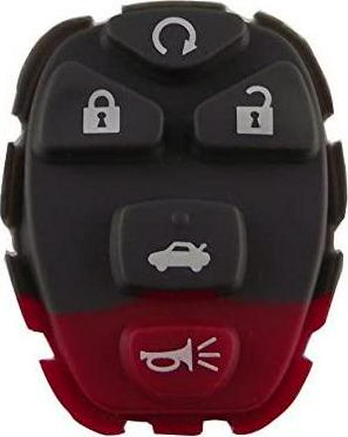 KEMANI Car Remote Key Case Fob Rubber Pad Insert 5 Button For Chevrolet Pontiac G6 G5 Saturn Aura Cobalt Buick Saturn