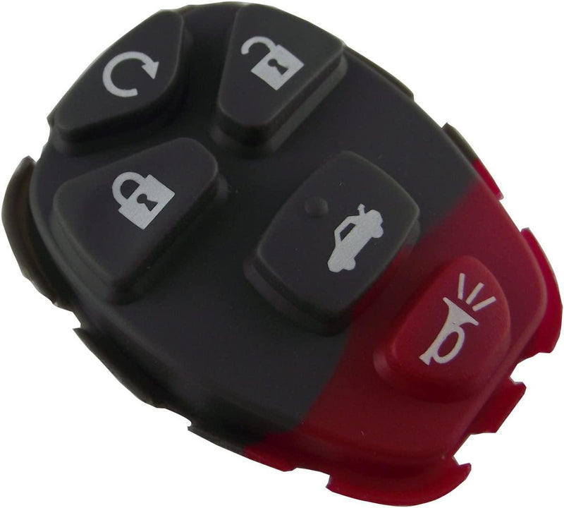 KEMANI Car Remote Key Case Fob Rubber Pad Insert 5 Button For Chevrolet Pontiac G6 G5 Saturn Aura Cobalt Buick Saturn