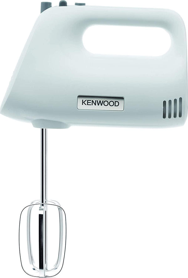 KENWOOD HandMix Lite Hand Mixer, HMP30WH, 450W, Stainless Steel Beaters and Dough Hooks, Variable Speed, White