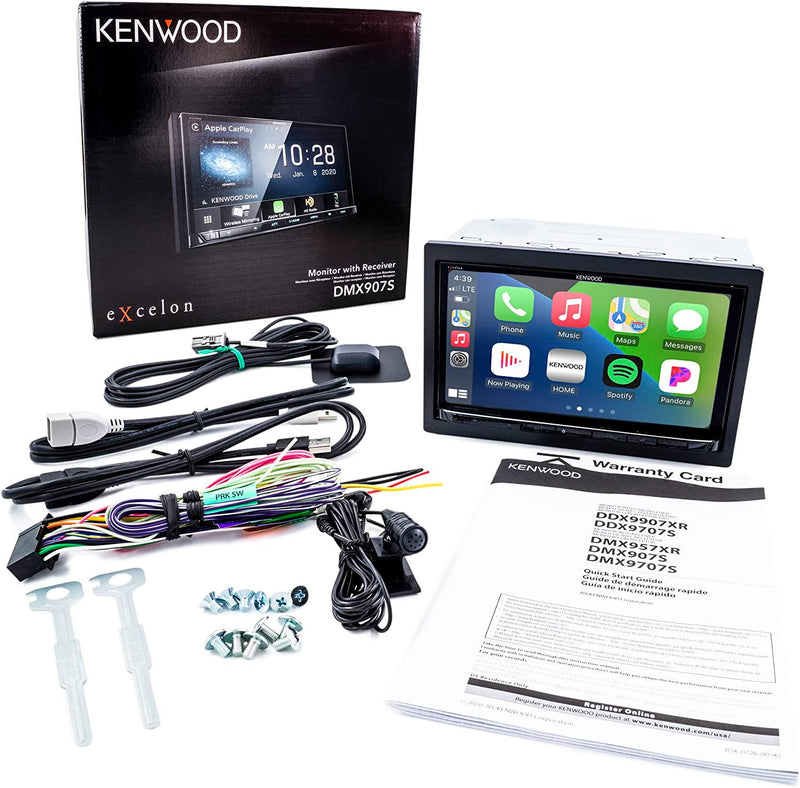 KENWOOD eXcelon DMX907S 6.95 Digital Multimedia Bluetooth Car Stereo with USB, AM/FM HD Radio, Double DIN, Wireless Apple CarPlay and Android Auto, SiriusXM