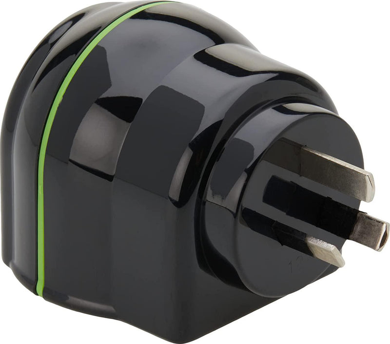 KORJO Multi-Reverse Australia Power Adapter, Black/Green, MR 02