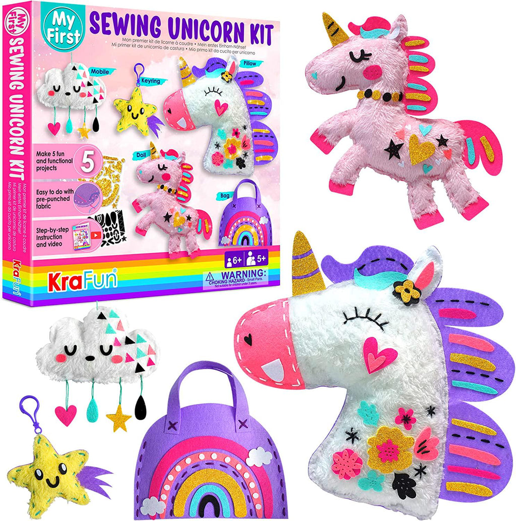 HKKYO Arts and Crafts for Kids Ages 8-12, Llama Sewing Kit for