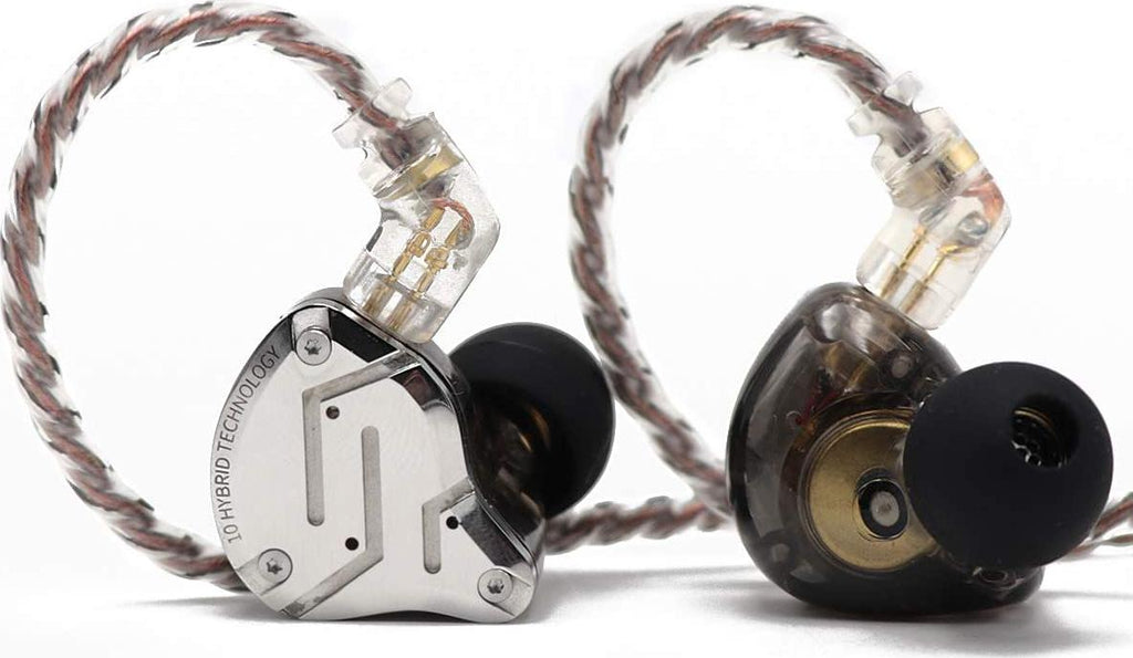 KZ ZS10 PRO 4BA+1DD HiFi in-Ear Earphone and Tripowin Zonie 3.5mm Plug QDC  Cable Bundle