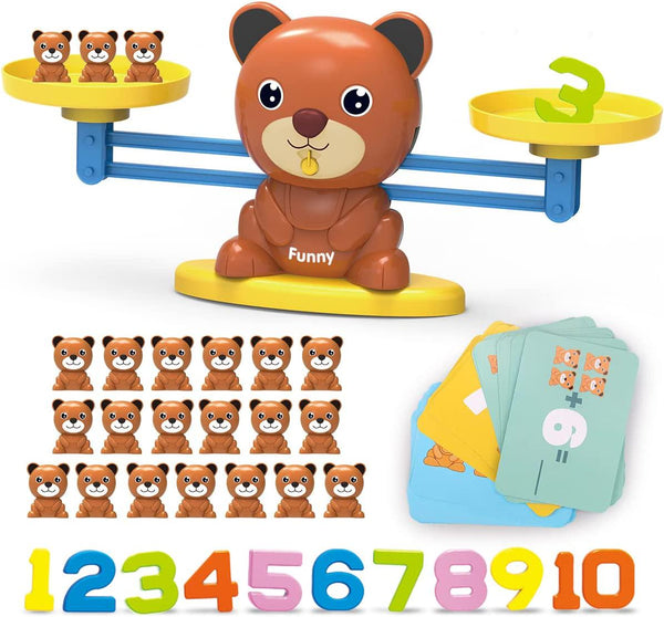 KaeKid Balance Counting Math Toys, Preschool Learning Toys Kids, Chrismas Birthday Gift Toys for 3 4 5 6 7 8 Year olds Girls Boys