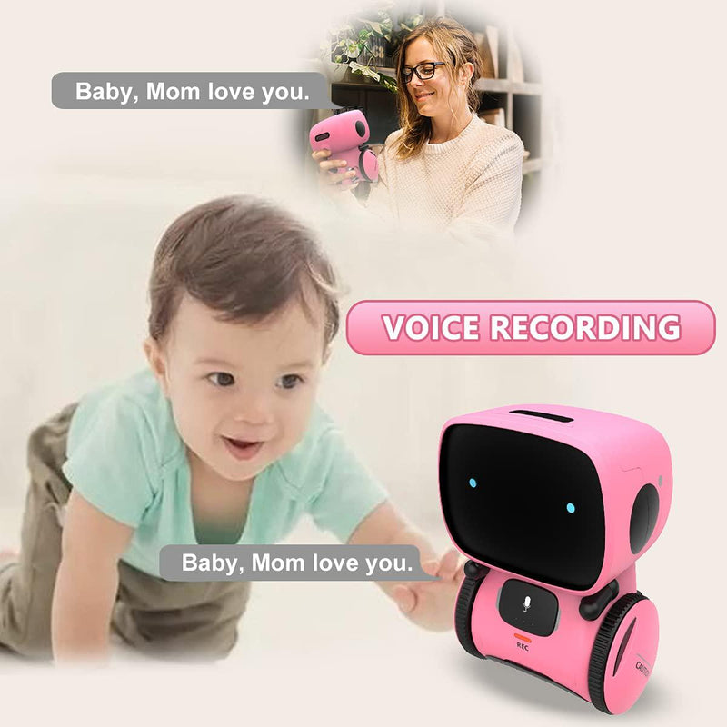 KaeKid Robot Toys for Kids,Educational Toys,Sing,Speak,Dance,Walk in Circle,Touch Sense,Voice Control, Learning Partners and Fun Playmates(Pink)