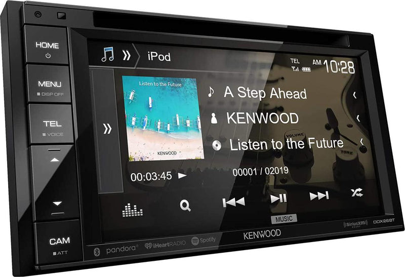 Kenwood DDX26BT Double DIN SiriusXM Ready Bluetooth in-Dash DVD/CD/AM/FM Car Stereo Receiver w/ 6.2 Touchscreen