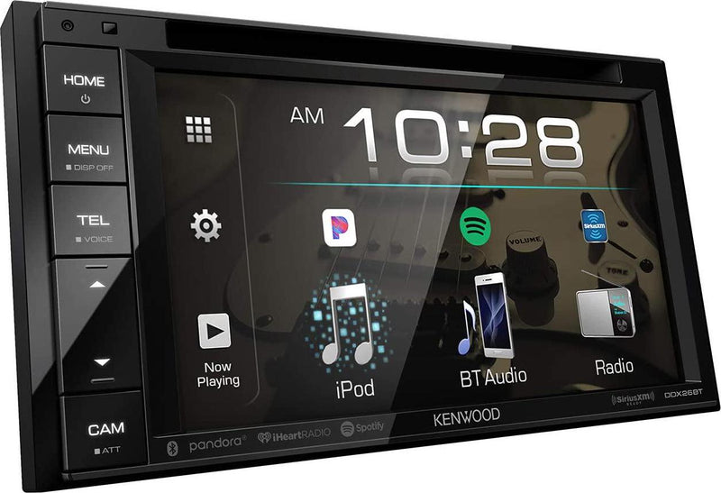 Kenwood DDX26BT Double DIN SiriusXM Ready Bluetooth in-Dash DVD/CD/AM/FM Car Stereo Receiver w/ 6.2 Touchscreen