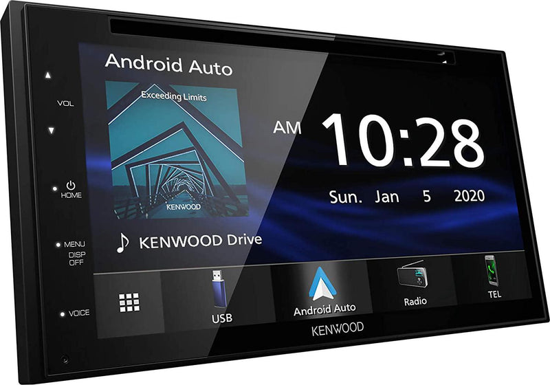Kenwood DDX5707S Double Din DVD Car Stereo with Apple Carplay and Android Auto, 6.8 Inch Touchscreen, Bluetooth, Backup Camera Input, Subwoofer Out, USB Port, A/V Input, FM/AM Car Radio