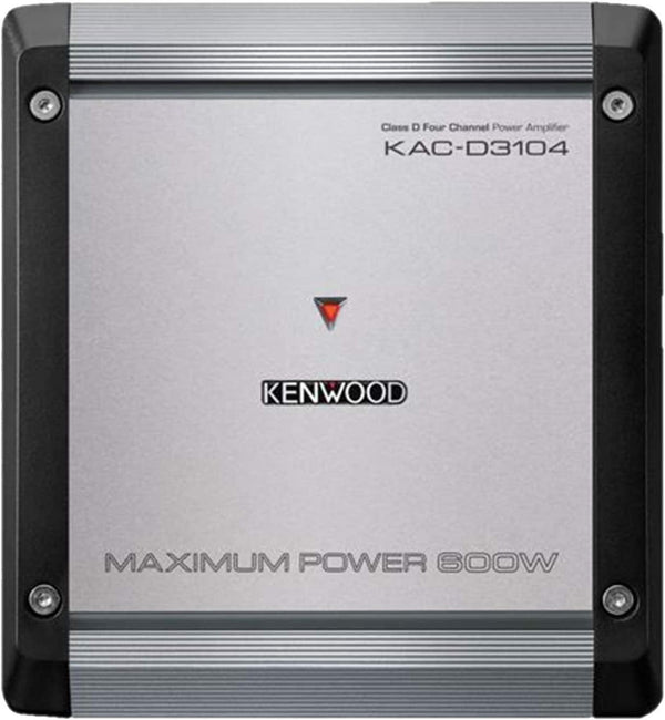 Kenwood KAC-D3104 4-Channel Class D 600W Max Amplifier w/Bass Boost