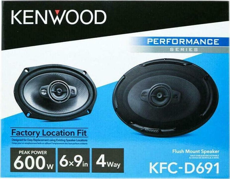 Kenwood KFC-D691 6x9 4-Way 600W Peak Power Car Audio Speakers