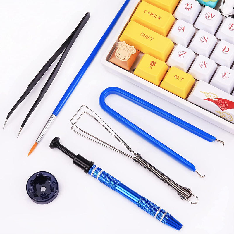 Keyboard Lube Kits 6 PCS Contain MX Switch Opener, Stem Holder, Keycap Puller, Switch Puller, and Lube Brush, Switch Lube Tools for Mechanical Keyboard Customization, Key Switch Opener for MX Switches